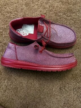 Hey Dude Wendy Funk Sparkle Women's shoe 
- Red